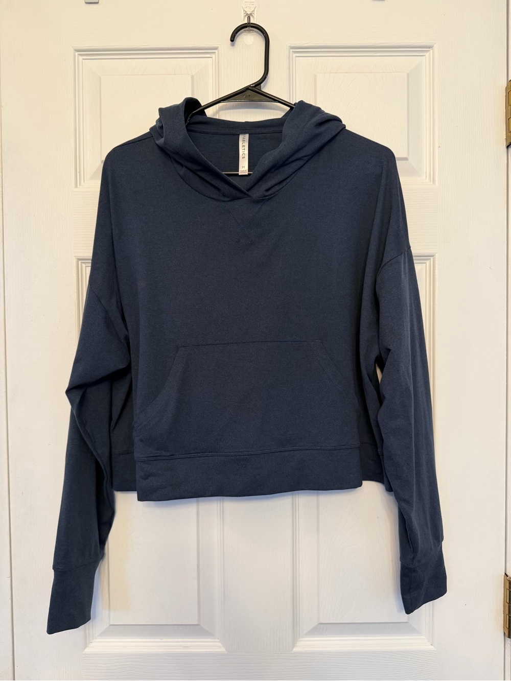 Fabletics Jersey Navy Cropped Hoodie Size Medium